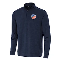 Men's Antigua Heather Navy FC Cincinnati Bright Quarter-Zip Top