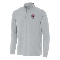 Men's Antigua Heather Gray Colorado Rapids Bright Quarter-Zip Top