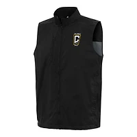 Men's Antigua Black Columbus Crew Brisk Full-Zip Vest