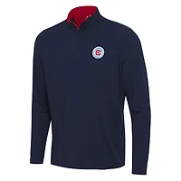Men's Antigua Navy Chicago Fire Content Quarter-Zip Jacket