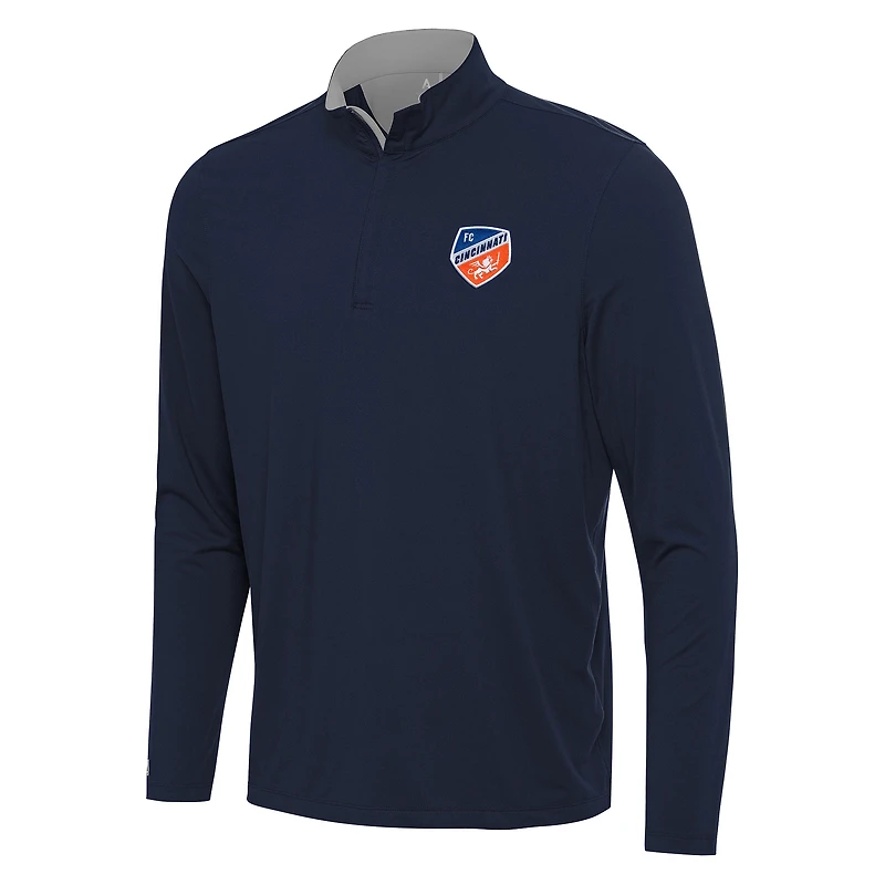 Men's Antigua Navy FC Cincinnati Content Quarter-Zip Jacket