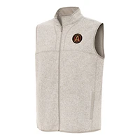 Men's Antigua Oatmeal Atlanta United FC Fortune Full-Zip Vest