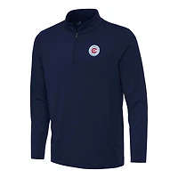 Men's Antigua Navy Chicago Fire Reprocess Quarter-Zip Jacket