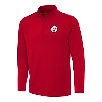 Men's Antigua Red Chicago Fire Reprocess Quarter-Zip Jacket