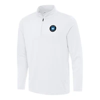 Men's Antigua White Charlotte FC Reprocess Quarter-Zip Jacket