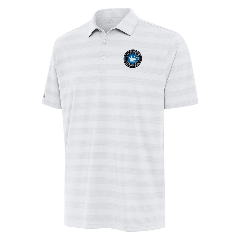 Men's Antigua White Charlotte FC Tunnel Polo