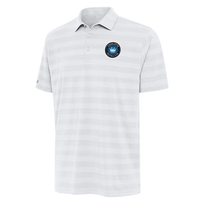 Men's Antigua White Charlotte FC Tunnel Polo
