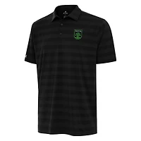 Men's Antigua Black Austin FC  Tunnel Polo