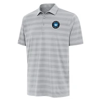 Men's Antigua Gray Charlotte FC  Tunnel Polo