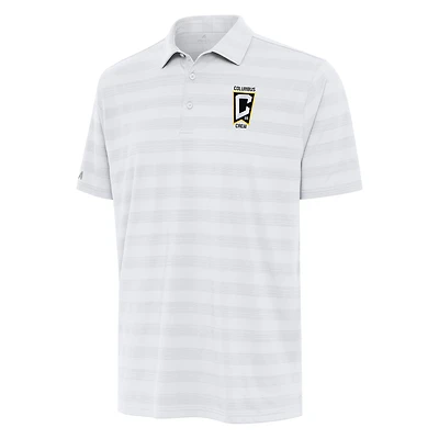 Men's Antigua White Columbus Crew Tunnel Polo