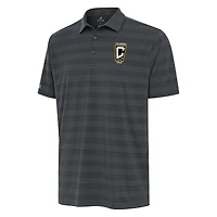 Men's Antigua Charcoal Columbus Crew  Tunnel Polo