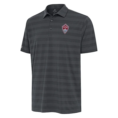 Men's Antigua Charcoal Colorado Rapids Tunnel Polo