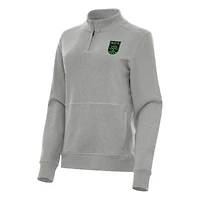 Women's Antigua Heather Gray Austin FC Crush Quarter-Zip Top