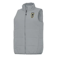 Women's Antigua Gray Columbus Crew Experience Full-Zip Vest
