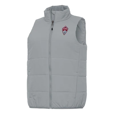 Women's Antigua Gray Colorado Rapids Experience Full-Zip Vest