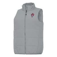 Women's Antigua Gray Colorado Rapids Experience Full-Zip Vest