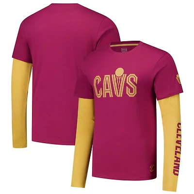 Unisex Stadium Essentials Wine Cleveland Cavaliers Spectator Twofer Long Sleeve T-Shirt