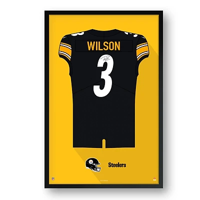 Russell Wilson Pittsburgh Steelers 14" x 20" Framed Jersey Art Print