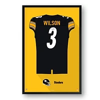 Russell Wilson Pittsburgh Steelers 14" x 20" Framed Jersey Art Print