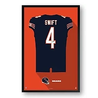 D'Andre Swift Chicago Bears Framed 27" x 39" Jersey Art Print