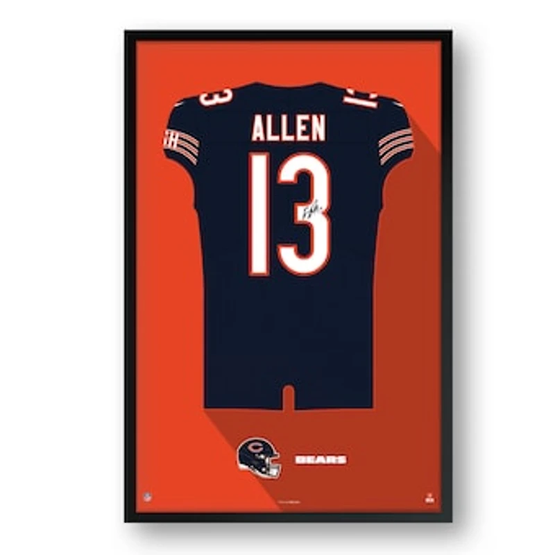 Keenan Allen Chicago Bears Framed 27" x 39" Jersey Art Print