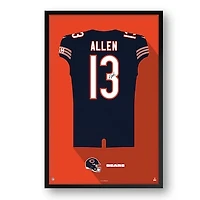 Keenan Allen Chicago Bears Framed 27" x 39" Jersey Art Print