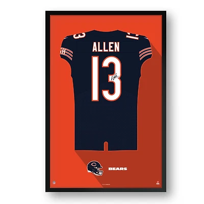 Keenan Allen Chicago Bears Framed 27" x 39" Jersey Art Print