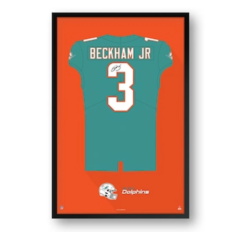Odell Beckham Jr. Miami Dolphins Framed 27" x 39" Jersey Art Print