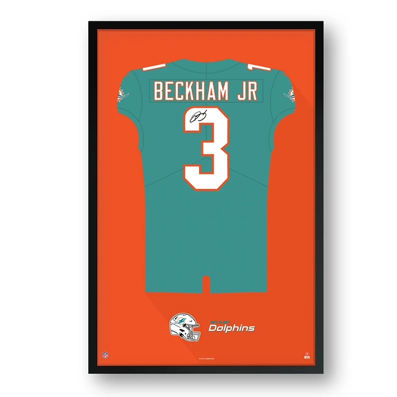 Odell Beckham Jr. Miami Dolphins Framed 27" x 39" Jersey Art Print