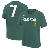 Youth Nike Masataka Yoshida Green Boston Red Sox 2025 City Connect Fuse Name & Number T-Shirt