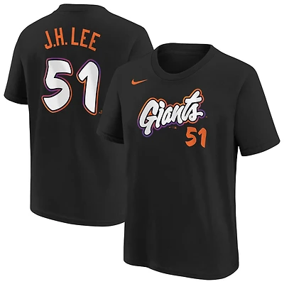Youth Nike Jung Hoo Lee Black San Francisco Giants Fuse City Connect Name & Number T-Shirt