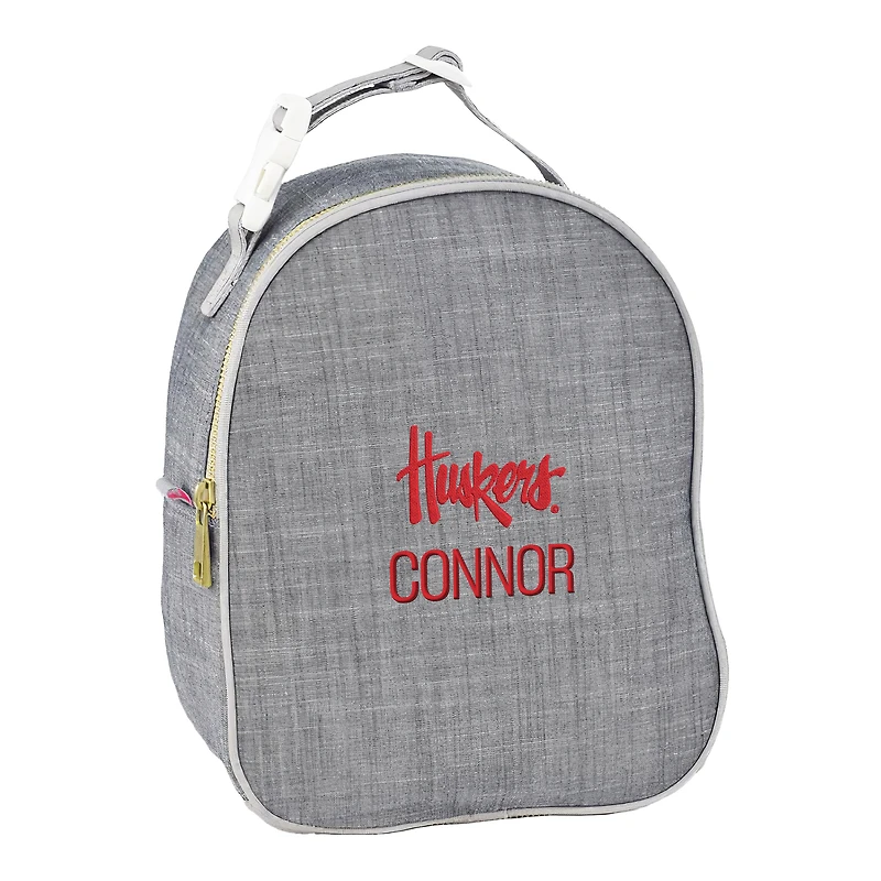 Youth Chad & Jake Nebraska Huskers Personalized Script Logo Insulated Lunch Bag