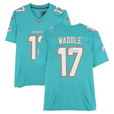 Jaylen Waddle Miami Dolphins Autographed Aqua Nike Vapor F.U.S.E. Limited Jersey