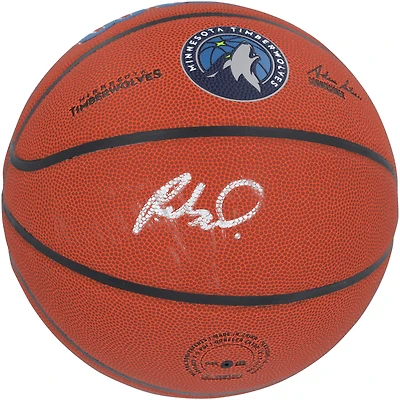 Rob Dillingham Minnesota Timberwolves Autographed Wilson Team Logo Basketball
