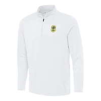Men's Antigua White Nashville SC Reprocess Quarter-Zip Jacket