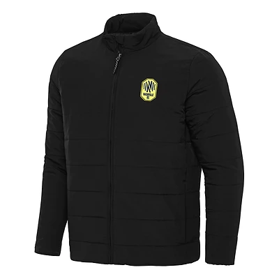 Men's Antigua Black Nashville SC Swelter Full-Zip Jacket