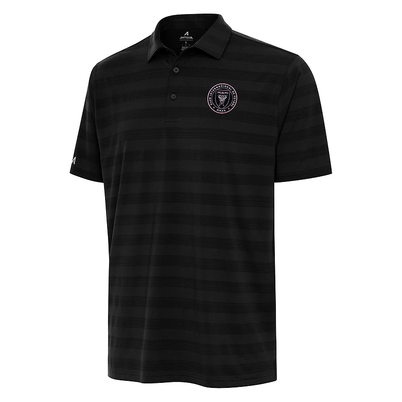 Men's Antigua Black Inter Miami CF Tunnel Polo
