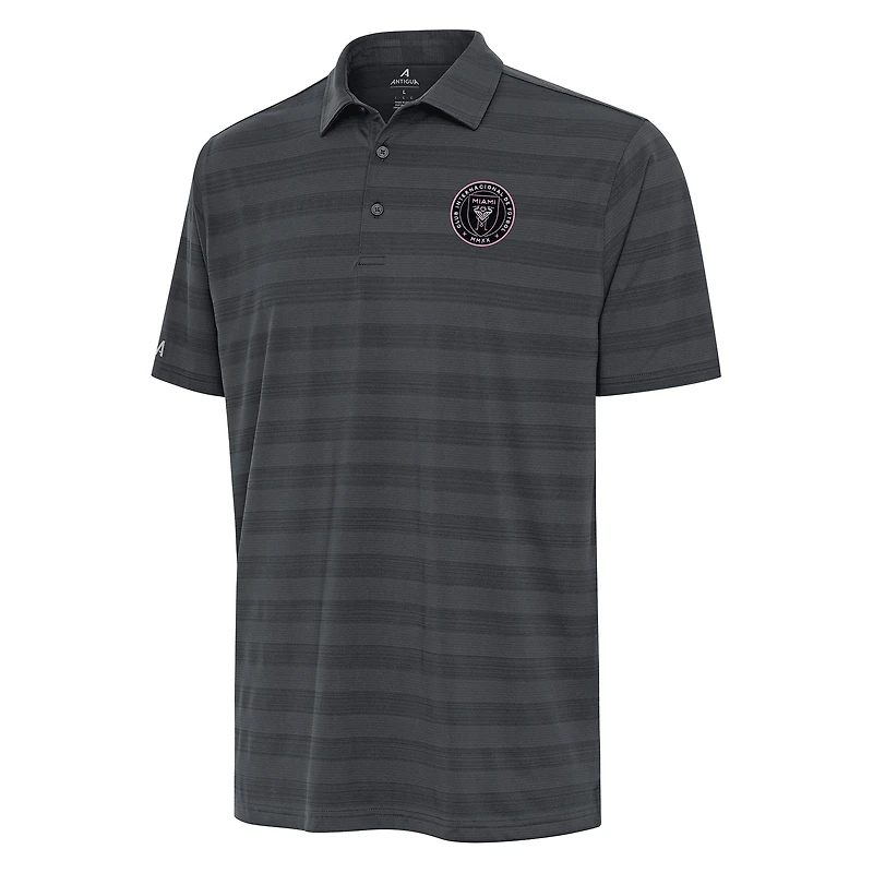 Men's Antigua Charcoal Inter Miami CF  Tunnel Polo