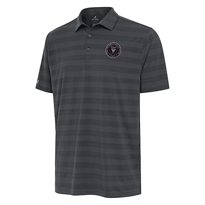 Men's Antigua Charcoal Inter Miami CF  Tunnel Polo