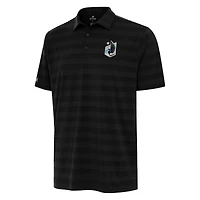 Men's Antigua Black Minnesota United FC  Tunnel Polo