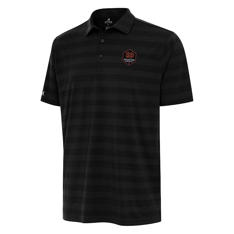 Men's Antigua Black Houston Dynamo FC  Tunnel Polo