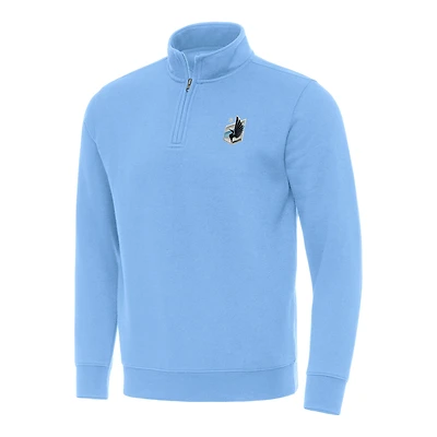 Men's Antigua Light Blue Minnesota United FC Victory Quarter-Zip Jacket
