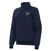 Women's Antigua Navy FC Dallas Victory Quarter-Zip Pullover Top