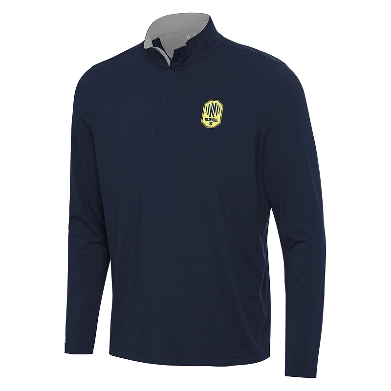 Men's Antigua Navy Nashville SC Content Quarter-Zip Jacket