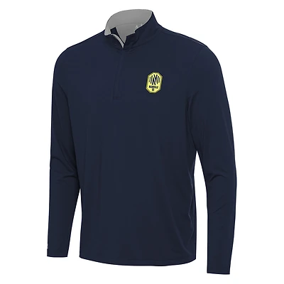 Men's Antigua Navy Nashville SC Content Quarter-Zip Jacket