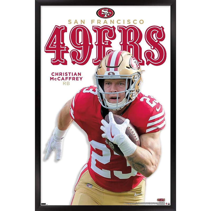 Christian McCaffrey San Francisco 49ers 23" x 34" Framed Player Poster