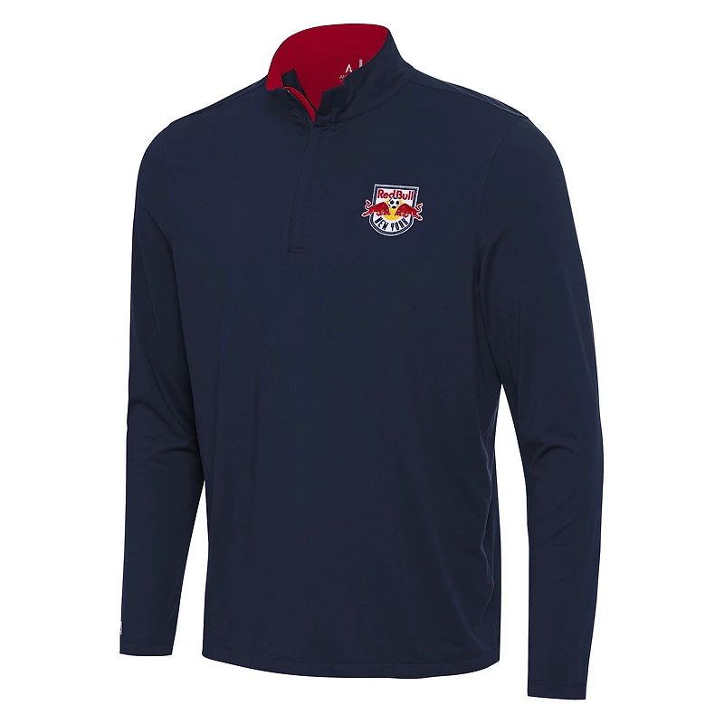 Men's Antigua Navy New York Red Bulls Content Quarter-Zip Jacket