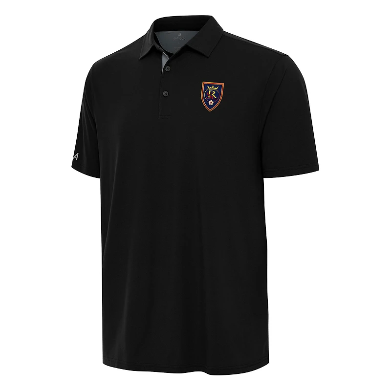 Men's Antigua Black Real Salt Lake Era Polo