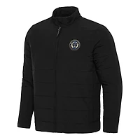 Men's Antigua Black Philadelphia Union Swelter Full-Zip Jacket