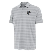Men's Antigua Gray Philadelphia Union  Tunnel Polo
